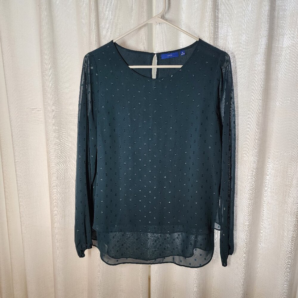 Dress shirt, Apt 9, Med, dark forest green in color